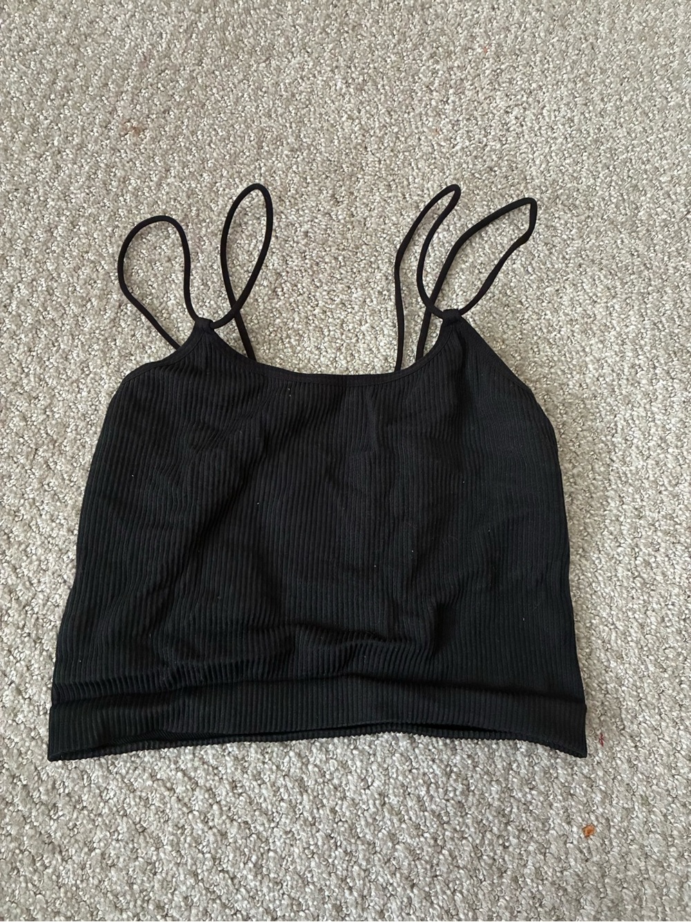 Target Black Ribbed Double-Strap Cami